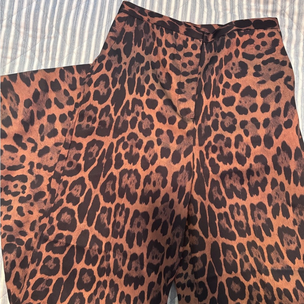 H&M Leopard Print Pants - Brown and Black